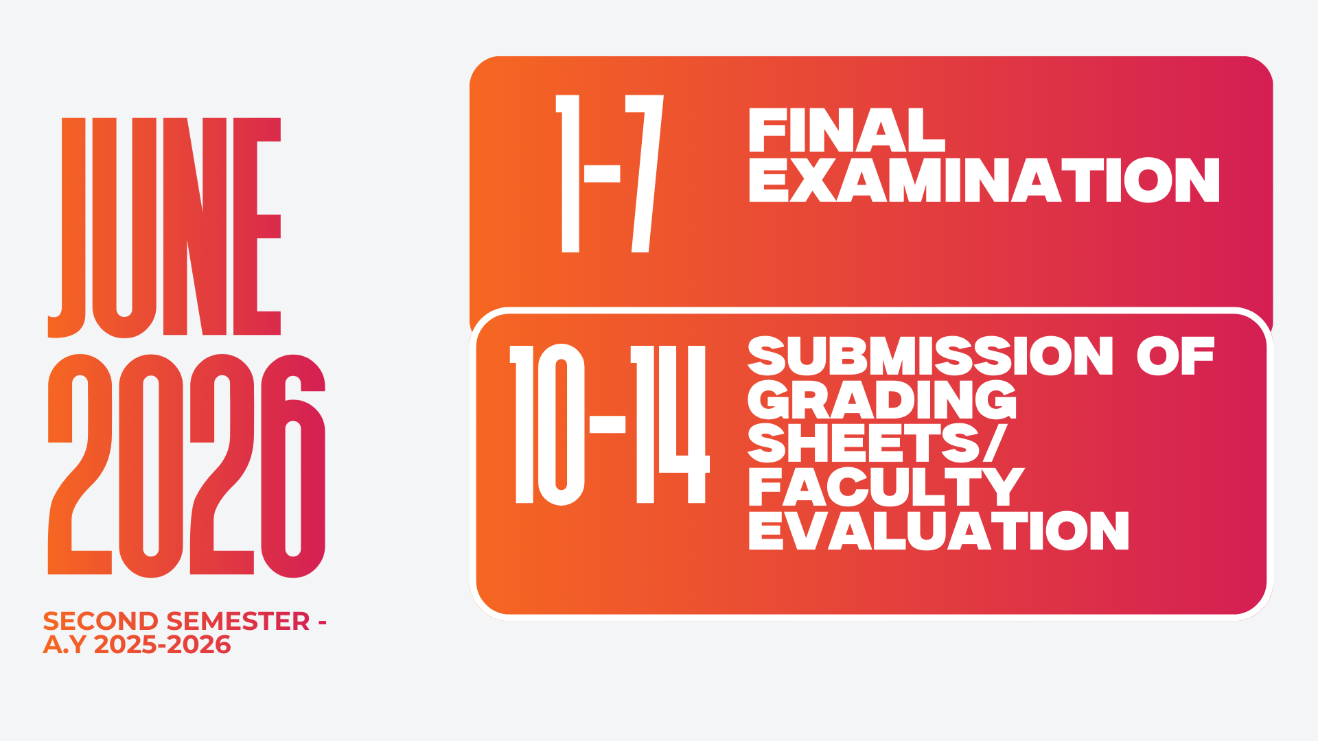 Academic Calendar Page